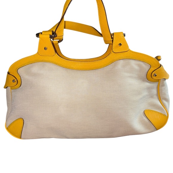 Salvatore Ferragamo Yellow and Cream Shoulder Bag - Picture 14 of 16